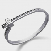 Bracelet Unknow Bind me  Diamants - Argent Anthracite