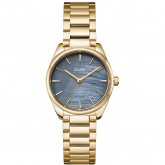 Cluse Froce Mini Watch Steel, Blue Pearl, Gold Colour 