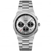 Cluse Vigoureux Chrono Steel Black and Silver, Silver Colour 