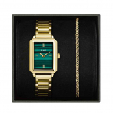 Coffret Cluse Fluette Steel Green, Gold Colour