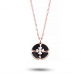 Collier Ptales Diamants et Onyx