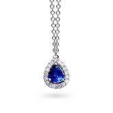 Collier One More saphir bleu et diamants