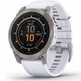 Garmin epix Pro Gen 2 Sapphire Edition  47 mm - Titane - Silver avec bracelet blanc