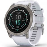 Garmin epix Pro Gen 2 Sapphire Edition - 51 mm Titane - Silver avec bracelet blanc