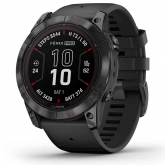 Garmin fenix 7 Pro  Sapphire Solar Edition, Titane, Carbon Gray DLC avec bracelet noir