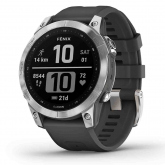 Garmin Fenix 7 Silver avec bracelet gris