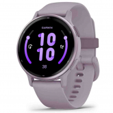 Garmin Vivoactive 5  Boitier violet - lunette aluminium Metallic Orchid Gold - bracelet silicone violet