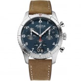 Montre Alpina Startimer Pilot Quartz Chronograph Big Date Peroleum Blue