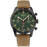 Montre Alpina Startimer Pilot Quartz Chronograph Big Date Vert