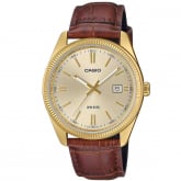 Montre Casio Timeless - Standard - Or & Cuir