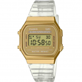 Montre Casio Vintage - Srie Iconic - Transparent & Dor