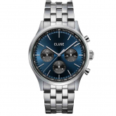 Montre Cluse Anthor Multifunction Steel Blue and Black, Silver Colour