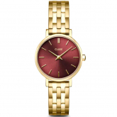 Montre Cluse Boho Chic Petite Steel, Dark Cherry, Gold Colour