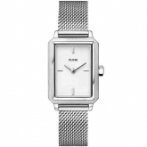 Montre Cluse Fluette Mesh White - Silver Color