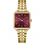 Montre Cluse La Ttragone Steel Dark Cherry, Gold Colour