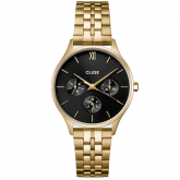 Montre Cluse Minuit Multifunction Steel, Black, Gold Colour