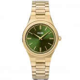 Montre Cluse Vigoureux Steel, Green Stones, Gold Colour