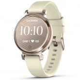 Montre Garmin Lily Cream Gold avec bracelet silicone blanc coco 