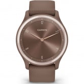 Montre Garmin Vivomove Sport Peach Gold - bracelet chocolat