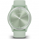 Montre Garmin Vivomove Sport Silver - bracelet vert deau 