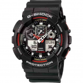 Montre GShock Classic - Srie GA-100 - Noir & Rouge