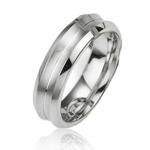 Alliance argent  large de 6 mm Giulia - 08024

