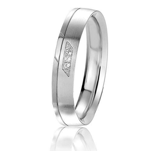 Alliance Basic Light II 4 mm 4 mm Platine 950 diamant - Lauriane -04237PT
