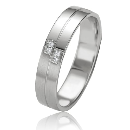 Alliance SMARTLINE 4.5 mm Or Blanc diamant Enchante - 07079
