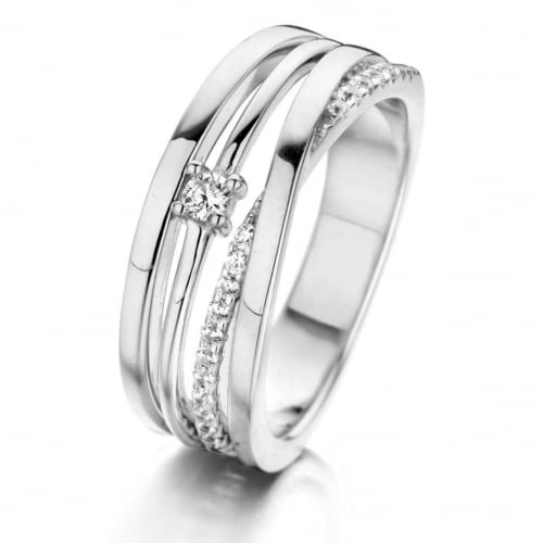 Bague Argent sertie de Zirconium - Naiomy - Aurore