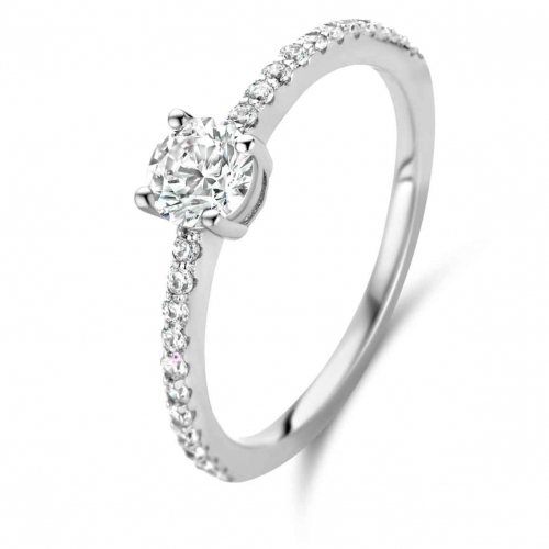 Bague Argent sertie de zirconium - Naiomy - Maryse