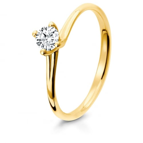 Bague de fianailles or jaune en Or Jaune diamant de 0.10 ct - Geneva