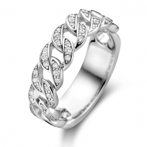 Bague en argent sertie de zirconium Naiomy Silver - Mariline