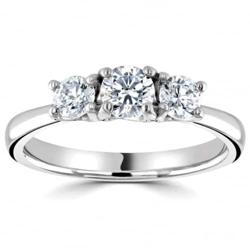 Bague or et diamant trilogie 0.50 ct - Elliora - r3-1014