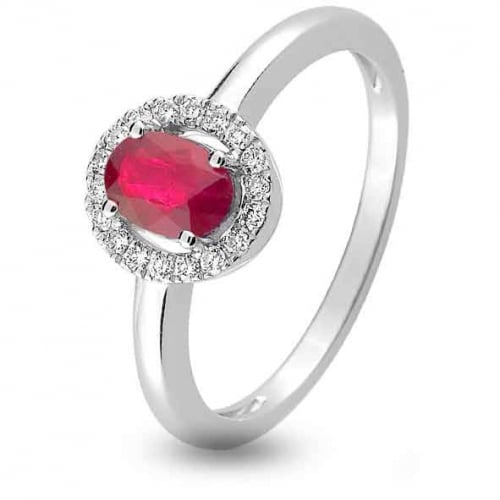 Bague Rubis diamant Or 18 ct - 750/1000 - Delphine - 1.6110.R1
