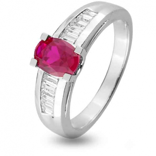 Bague Rubis et diamants diamant Or 18 ct - 750/1000 -  - 1.6085.R1
