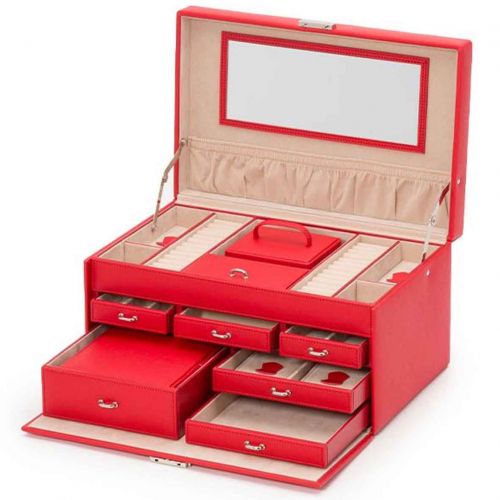 Bote  Bijoux Wolf 1834 - Heritage Large Jewellery Box - Rouge - 280214