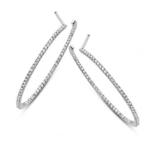 Boucles d'Oreilles Croles Diamants   0.8 ct et Or 18 ct - 750/1000 Ophlie - 93AU35A