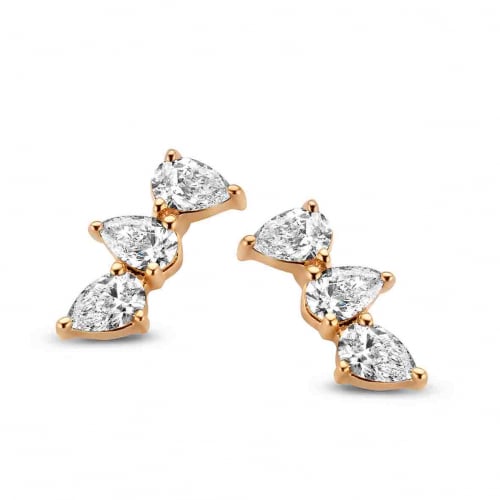 Boucles d'oreilles Diamants 0.45 ct et Or 18 ct - 750/1000 Anya - 064926A