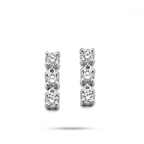 Boucles d'oreilles Diamants  0.6 ct et Or 18 ct - 750/1000 Emmanuelle - 063183A