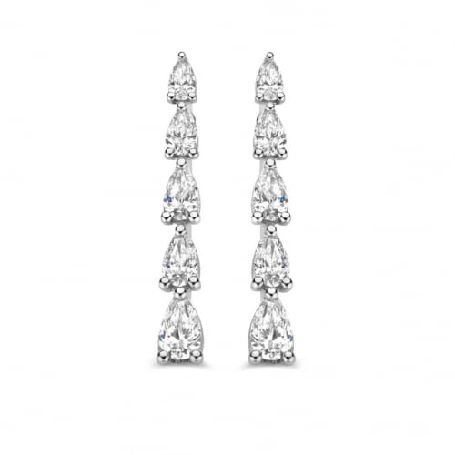 Boucles d'Oreilles Diamants  1.06 ct et Or 18 ct - 750/1000 Serena - 067579A