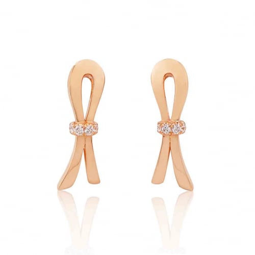 Boucles d'oreilles Diamants Emma - Gioielliamo 0.2 ct Illona - KGOR-464R-ROSE