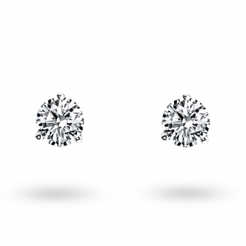 Boucles d'oreilles Diamants sertie 3 griffes systme Alpa  0.3 ct et Or 18 ct - 750/1000 Violaine - E2741FMPWA602