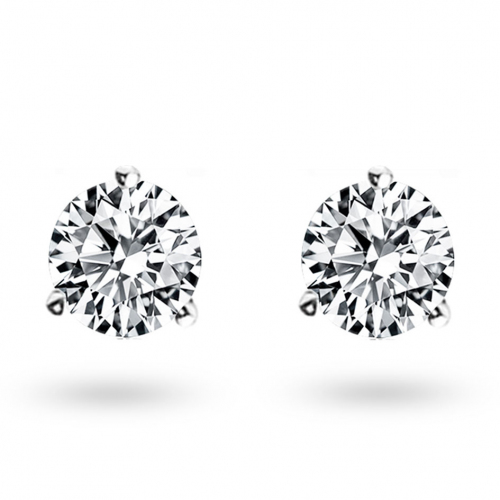 Boucles d'oreilles Diamants sertie 3 griffes systme Alpa  1 ct et Or 18 ct - 750/1000 Mlina - E2585FMPWA602