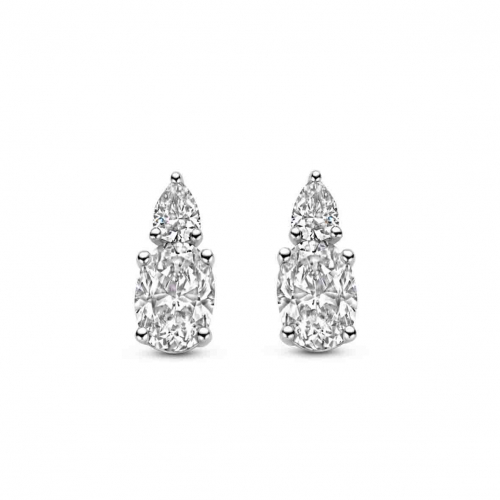 Boucles d'oreilles en argent serties d' Oxydes - Naiomy - Camilla