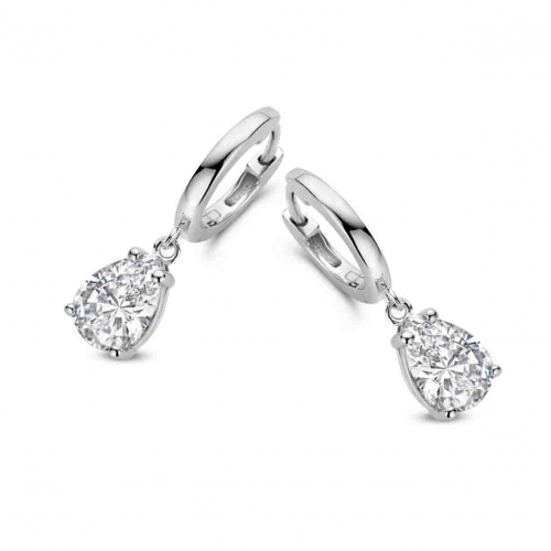 Boucles d'oreilles en argent serties d' Oxydes - Naiomy - Mathilde