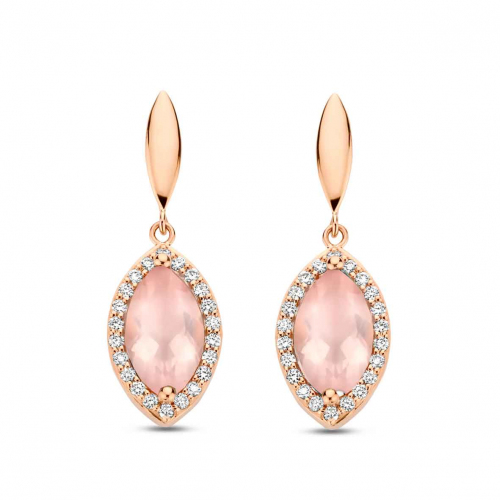 Boucles d'oreilles Etna -  quartz rose - One More - Etna 065220XA
