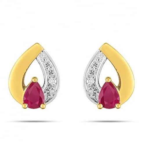 Boucles d'oreilles rubis diamant Anuata - MK203BRB5