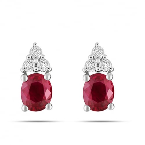 Boucles d'oreilles rubis diamant Natsu - MZ217GRB4