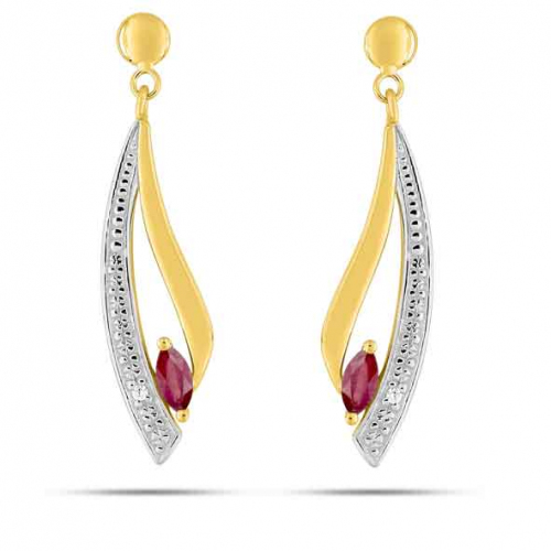 Boucles d'oreilles rubis  Elise - 2.7126.R3