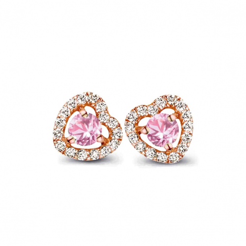 Boucles d'oreilles saphir rose et diamants One More - Salina 051385XA
